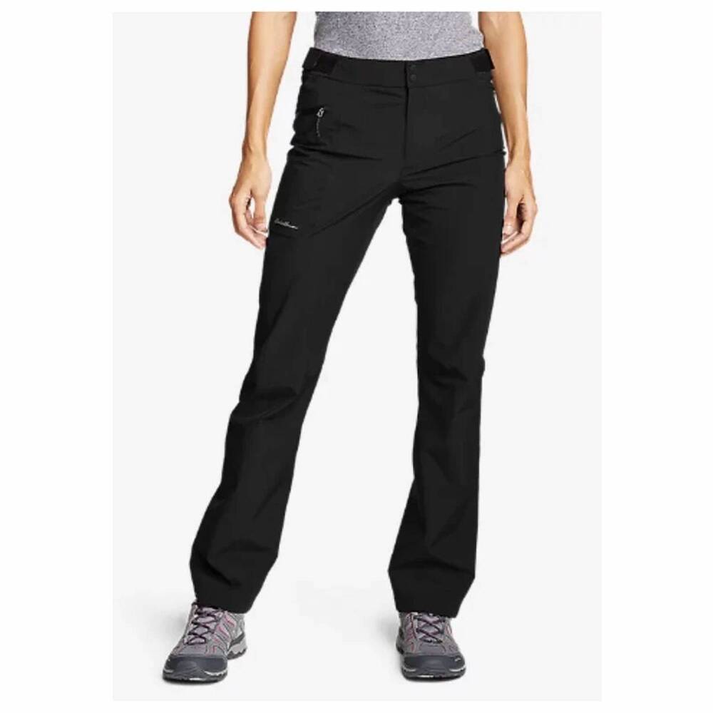NEW EDDIE BAUER cloud cap stretch waterproof outdoor rain pants in black